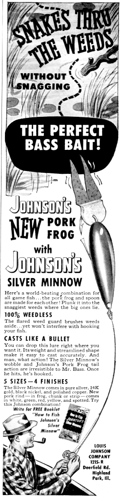 1950's Johnson Silver Minnow  AD