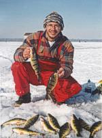 Author, Justin Hoffman, displays the rewards of a productive day on Lake Simcoe.