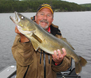 Walleye and crankbait in summer